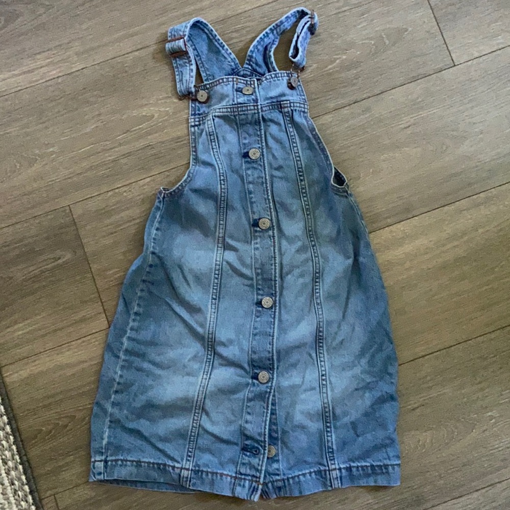 Gap button front overall dress